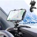 zipelo Car Phone Mount, ABS Cell Phone Holder for Car, 1400 Degree Rotation Dashboard Cell Phone Holder, Mobile Clip Stand for 3 to 7 inches Smartphones, Auto Phone Holder Mount for All Smartphone
