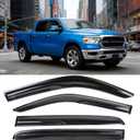 Tape-on Window Visors Rain Guards Deflectors for 2019-2026 Ram 1500 CrewCab