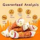 Jungle Calling Chicken Wrap Knotted Bones Dog Chews, Long Lasting Beefhide Treats Real Rawhide Bones for Large Dogs Edible Training Treats (EXP 01/09/26)