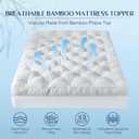 5 Inch Queen Mattress Topper Viscose Derived from Bamboo,Extra Thick Pillow Top Mattress Pad Queen Size,Cooling for Hot Sleepers,Memory Foam Filling for Pain Relief,White