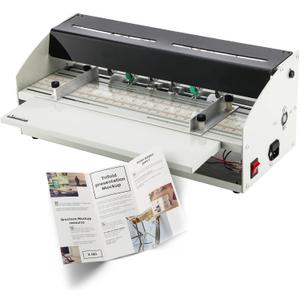 Mxmoonant 3-in-1 Electric Creasing Machine 18 1/2"(470mm) Paper Creaser Scorer Perforator Cutter for Cards Invitations Tickets 110V