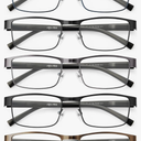 5PCS Reading Glasses Men - Blue Light Blocking Computer Metal Thin Frame Readers For Men/Women, +2.5