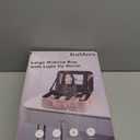 Plus Size Travel Makeup Bag with Large Lighted Mirror, Makeup Cosmetic Train Case with Detachable Mirror and Light Waterproof Artist Organizer with Adjustable Dividers Gift for Women (Pink)