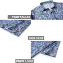 Golf Shirts for Men Dry Fit Short Sleeve Print Performance Moisture Wicking Polo Shirt (3X-Large, Astral Geo)