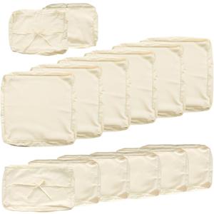 14 Pcs Outdoor Cushion Slipcovers, Patio Furniture Cushion Cover Raplacement, Water-Resistant Patio Furniture Cushion Covers with Zipper (Beige, 23.6Lx23.6Wx4.33H)