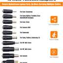 USB C to DC Charger 100W, 10 PCS Adapter Tips Kit, 20V/5A PD Fast Charging Adapter for Laptop, Monitor, Router - Universal Power Supply Solution