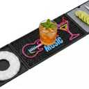 24x6 Trifold Bar Mat with Cutting Board,Music Pattern