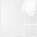 10 Sheet Thicker Peel and Stick Backsplash Tile, 12"x12" 3D Self Adhesive Square Mosaic Subway Checkered Vinyl Backsplash Stick on Wall Tiles for Bathroom, Kitchen, Living Room (10, White)