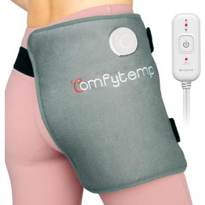 Comfytemp Hip Heating Pad Hip Brace, FSA Eligible Items Only List Birthday Gifts for Mom Women Dad Men, HSA Approve Lower Back Thigh Buttock, Heated Wrap, Electric HSA Heat Pad Hot Relax (S/M) (Gray)