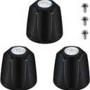 Metal Shower Knobs 3 Piece Replacement, Compatible with Price Pfister Verve and Bathtub Shower Faucet Handle, Shower Knobs Include Hot/Cold/Diverter and 3 Screws (Matte Black)