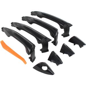 MOTOKU Black Front Rear Exterior Door Handle Kit for Hyundai Elantra 2011-2016 Outer Left Driver and Right Passenger Side