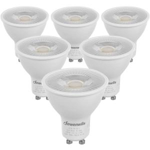 DEWENWILS 6-Pack GU10 LED Light Bulb, Dimmable 5000K Daylight GU10 Bulb Replacement for Track Lighting, 7W(50W Equivalent) LED Bulbs for Living Room, Kitchen Range Hood, Bathroom, 500LM