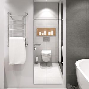 Full Length Wall Mirror Tiles, 14'' x 12'' x 4PCS, Frameless Full Body Mirror Tiles for Bedroom, shatterproof Non Glass Mirrors Wall Mounted for Home Gym, On The Door