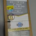 Lotus & Windoware Cordless, 2 Inch Faux Wood Room Darkening Blind, 46" Wide x 60" Long, Embossed, Bright White