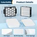 Colorfullife UV850 Filters Replacement for Shark Performance Lift Away UV850 UV900 DuoClean Upright Vacuum, Compare to Part #XHF320 & XFFK602UKT, 2 HEPA Filters and 4 Foam & Felt Filters