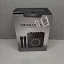 Karaoke Machine for Adults, Portable Bluetooth Speaker with 2 Wireless Microphones and Lights Show, Karaoke Speaker with Bass & Treble, Supports for TWS, USB, FM, REC, AUX in, TF Card for Party/ Meeting