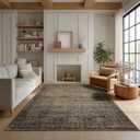Ruaruarug Area Rug Non Slip Machine Washable Ultra Soft Living Room/Bedroom/Kitchen/Outdoor/Classroom Vintage Brown, 4'6'