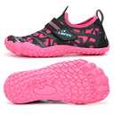 UBFEN Water Shoes for Kids Boys Girls Aqua Socks Barefoot Beach Sports Swim Pool Quick Dry Lightweight Toddler Little Big Kid A Pink 11 Little Kid.28