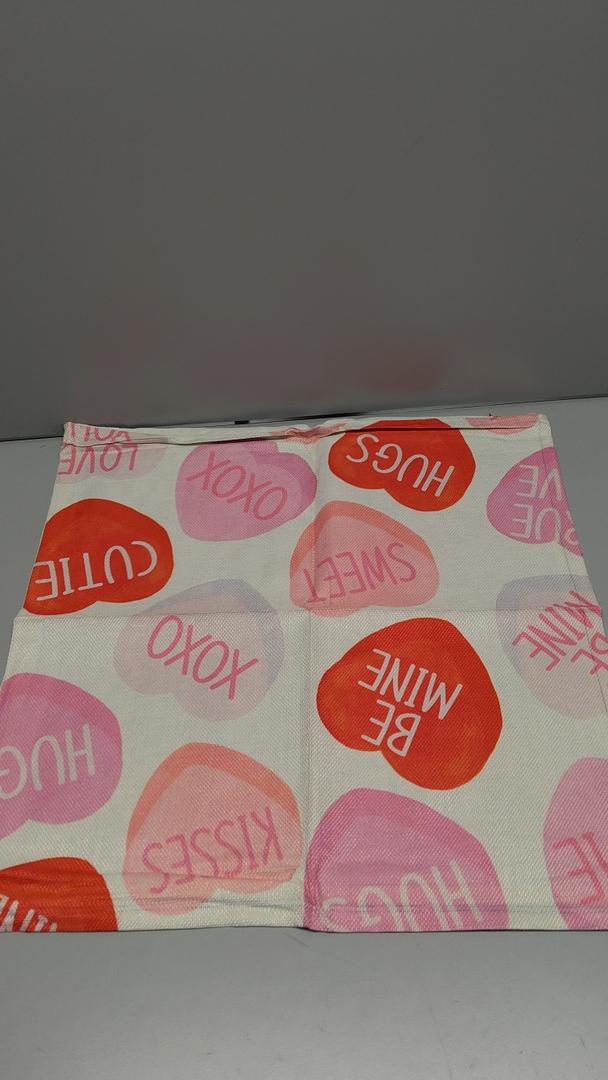 AVOIN colorlife Valentine's Day Love Heart Red Throw Pillow Covers Set of 4, 20 x 20 Inch Anniversary Wedding Home Decor Soft Plush Faux Fur Jacquard Cushion Case for Sofa Couch