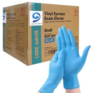 Jointown Basic Vinyl Exam Gloves, Latex-Free, Powder-Free, Disposable, Small, Case of 1,000, Blue (Blue, S)
