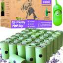 Biodegradable Doggy Poop Bags with Dispenser (576 Bags) Eco-friendly Dog Waste Pickup Bags Refill Rolls Cat Waste Bags (Green, 32 Rolls, Lavender Scented)