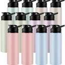 Domensi Aluminum Water Bottle Bulk Reusable Water Bottle, Lightweight Easy Carry Leakproof with Snap Lid Travel Bottles, for Gym Outdoor Sports Cycling Camping Fishing