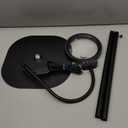 10X 30X Magnifying Glass with Light and Stand, 72 LED 3 Color Modes Stepless Dimmable, Hands Free Lighted Magnifier Desk Lamp for Close Work Craft Hobby Painting Sewing Jewelry Reading (Black)