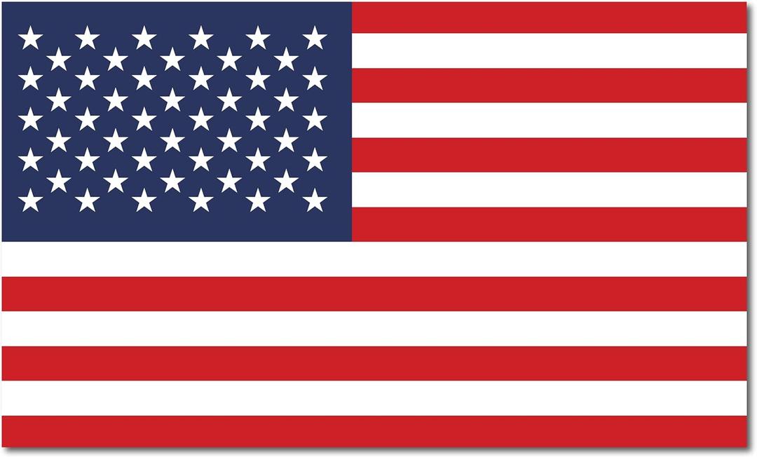 Large 18-Inch by 10.6-Inch United States American Flag Sticker Latex Optimized 4.5 MIL Vinyl Exterior Bumper Decal Stickers | USA Flag Sticker | United States Flag Decal