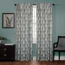 Zenna Home Smart Curtains 100% Blackout Window Curtain, Damask Ultimate Light Blocker (1 Panel), 40 Inches x 84 Inches, Charcoal