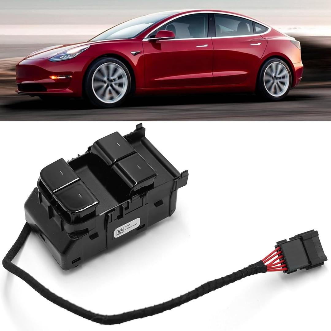 Jaronx Compatible with Tesla Model 3 Window Switch, Left Front Side Driver Side Power Master Window Switch for Tesla Model 3 2017 2018 2019 2020, Replace for 1081037-01-F 1081037-01-D