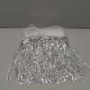 BENECREAT 10 Yard PVC Sewing Fringe Trim, Wide Silver Sequins Lace Tassel Fringe Trim for DIY Craft Clothing Garment Curtain Accessories
