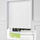 UNISHADES No Drill Blinds for Windows 1" Vinyl L-Shaped Slats Cordless Mini Blinds for Home, for Window Size 29" W × 48" H White