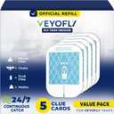 VEYOFLY Fly Trap Indoor Refill, Fruit Fly Traps for Indoors, Gnat Traps for House, Fly Catcher, Fly Trap, Plug in Catch for Fruit Flies, Moths, Gnats, Mosquito Trap (Pack of 5 Refills) (White)