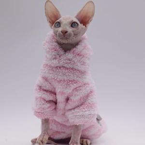 Hairless Cat Clothes Warm Thickness Soft Winter Cat Apparel for Sphynx Cats, Devon Rex Cats, Cornish and Small Cats (Large)