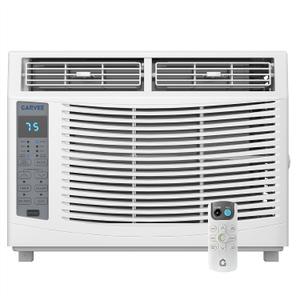 6000 BTU Window Air Conditioner, Cools Up to 250 Sq.ft., 24H Timer, Sleep Mode, Water Self Evaporation, Auto Restart, 3 Cooling & Fan Speeds, Window AC Unit for Bedroom, Office