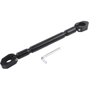 Universal Adjustable Motorcycle Motor Bike Handlebar Brace & Clamp Crossbar Set Aluminum Alloy Motorbike Balance 7/8(22mm) Clamp Diameter(Black)