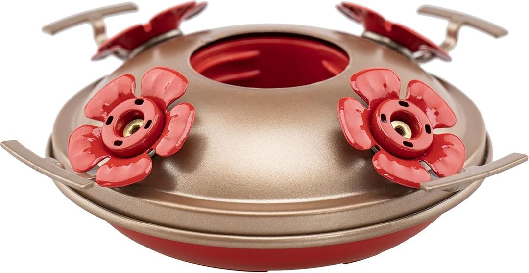 Upgraded Replacement Metal Base, Fits LaElvish Garden Hummingbird Feeders ONLY, No Leak No Rust, Safe for Hummingbird, Silver+Yellow Upgraded Base, Containing 1 Metal Base