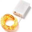 Room Essentials 90ct Extended LED Fairy Lights, 30 ft Gold Color Starry String with Copper Wire, USB or Battery Powered (1)