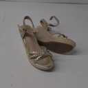 mikarka Espadrille Wedge Sandals for Women Braided Knot Ankle Strap Open Toe Platform Sandals (8.5, 3.78" Summer Wedges/Gold)