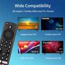 3 x Voice TV Remote Control for Insignia/Toshiba/Pioneer Smart TVs, Replace for NS-RCFNA-21,NS-RCFNA-19,CT-RC1US-21,CT-95018 Remote, with 4 Shortcut Buttons NTFLX, DSNY+, HLU, PRM Video