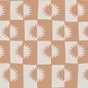 Elana Gabrielle - Geometric Peel and Stick Designer Wallpaper, Self Adhesive, Vinyl, 30.75 Sq Ft Coverage (Sunrise Collection, Papaya)