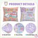 Tranqun 6 Pcs Pastel Reading Classroom Pillow Covers 18 x 18 Inch