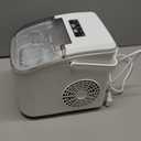 Countertop Ice Maker Machine, 8 Ice Cubes in 6 mins, 26lb/Day Ice with 2 Sizes- Portable Mini, Energy Saving & Basket/Scoop for Home/Party/Travel/Camping/Bar,White