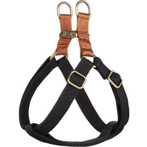 Didog Step in Dog Harness with Metal Buckles, Freedom Nylon Dog Halter Vests for Small Dogs Easy Walking Training(S:Chest 13-22", Black)