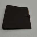 Fan&Ran Leather 3 Ring Binder, 1" Round Rings for 8.5"x11" Paper and Sheet Protectors, Interior Pockets & Snap Closure, Letter Size, Vintage Brown