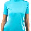 Kanu Surf Women's Breeze UPF 50+ Short Sleeved Active Rashguard & Workout Top (Large)