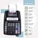 CATIGA Printing Calculator with Tape Print Out - 10 Key Adding Machine with Paper Roll, Desktop Electric Calculator for Accounting, Business, Finance, Home Office Use CP90A, 1) Black Pro