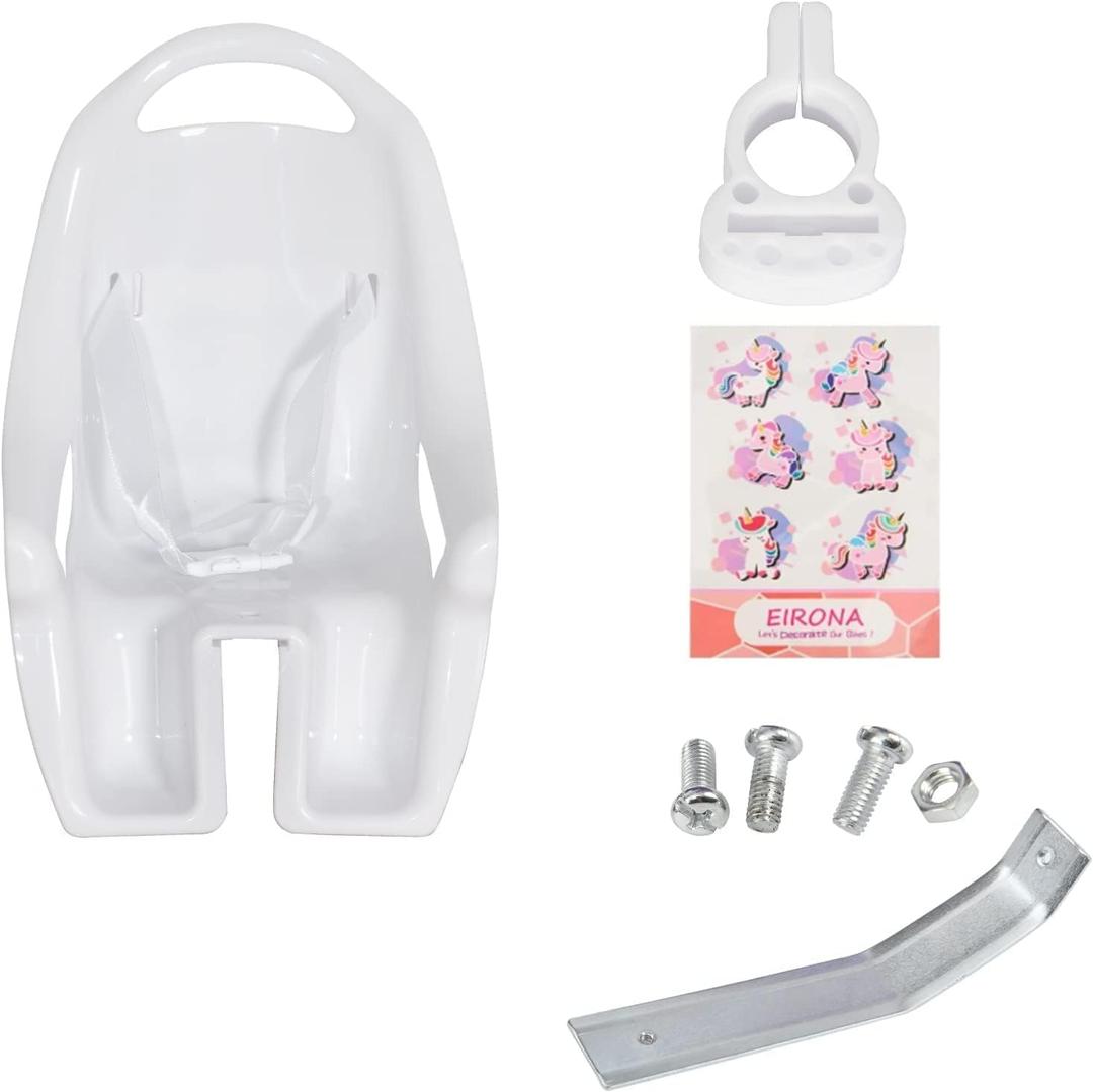 Doll Bike Seat for Girls Bicycle Doll Chair for 1220 Inch Kids Bikes, Compatible with American Girl, White
