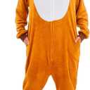Adult Onesie Pajamas Animal One Piece Costume Halloween Cosplay for Women Men (Large, Brown Reindeer)