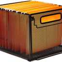 Hanging File Organizer, Mesh File Folder Organizer File Crate File Cabinet Inserts Storage Box, Letter Size